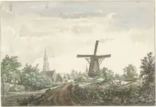 View of the Leusden road to Amersfoort, 1706-1759. Creator: Jacob van Liender