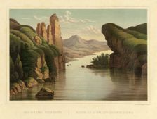 View of the Lena River at Ursk Gate, 1856. Creator: Ivan Dem'ianovich Bulychev