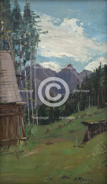 View of the mountains near Radmer in Upper Styria, 1925. Creator: Serafin Maurer.