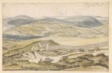 View of the mountains from High Peak in Derbyshire, 1699. Creator: Jan Siberechts