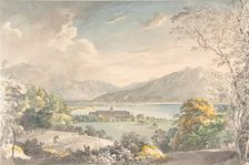 View of the Monastery in Tegernsee seen from the north-east, late 18th-mid 19th century. Creator: Johann Georg von Dillis