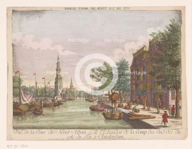 View of the Montelbaan tower in Amsterdam, 1755-1779. Creator: Balthasar Friedrich Leizelt.