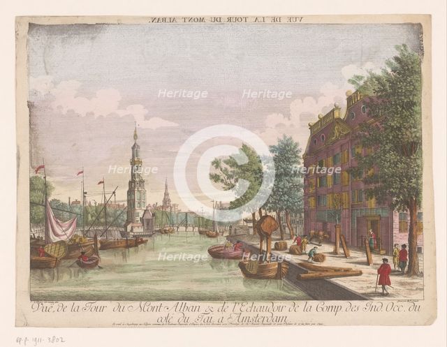 View of the Montelbaan tower in Amsterdam, 1755-1779. Creator: Balthasar Friedrich Leizelt.