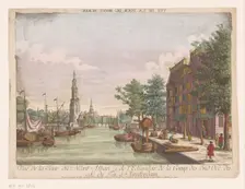 View of the Montelbaan tower in Amsterdam, 1755-1779. Creator: Balthasar Friedrich Leizelt
