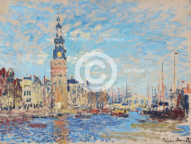 View of the Montelbaanstoren in Amsterdam, 1874. Creator: Claude Monet.