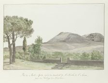 View of the Monti Rossi at San Nicolo l'Arena monastery close to Nicolosi, 1778. Creator: Louis Ducros