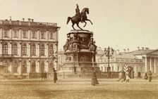View of the Monument to Emperor Nicholas I on Saint Isaac's Square, 1874