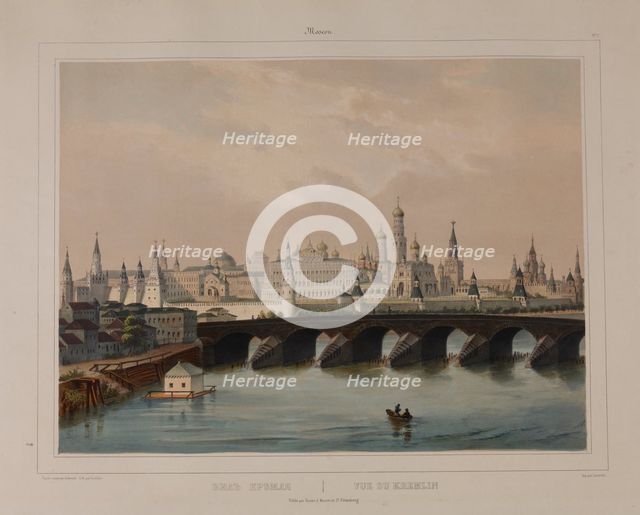 View of the Moscow Kremlin, 1840s.