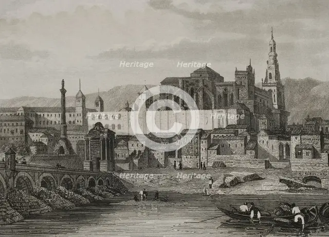 View of the Mosque and the Alcazar, Cordoba, Spain, 1853. Creator: Antonio Roca Sallent.