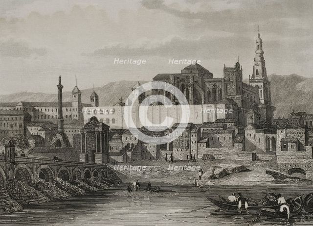 View of the Mosque and the Alcazar, Cordoba, Spain, 1853. Creator: Antonio Roca Sallent.