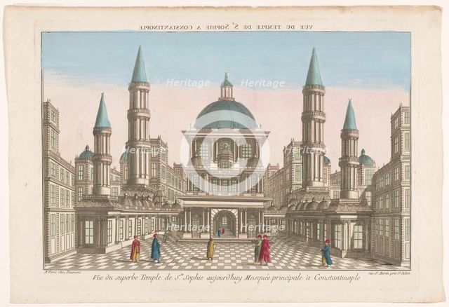 View of the Mosque Hagia Sophia in  Constantinople, 1745-1775. Creator: Anon.