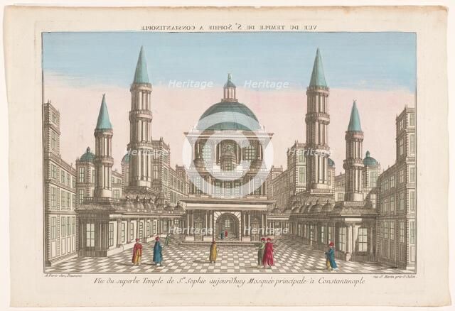 View of the Mosque Hagia Sophia in  Constantinople, 1745-1775. Creator: Anon.