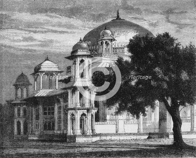 'View of the Mausoleum of Mohammed Ghose, Gwalior', c1891. Creator: James Grant.