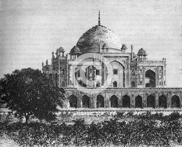 'View of the Mausoleum of the Emperor Houmayoun, in the Plain of Delhi', c1891. Creator: James Grant.