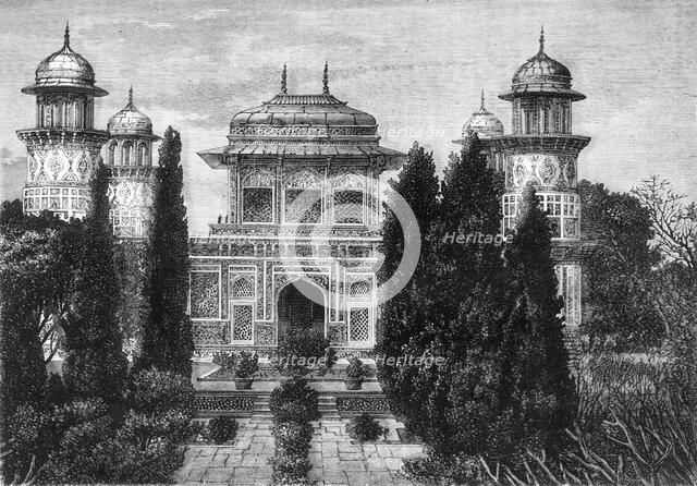 'View of the Mausoleum of the Etmaddowlah, Agra', c1891. Creator: James Grant.