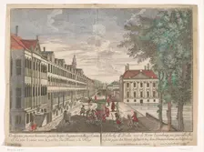View of the Mauritshuis and Hofvijver in The Hague, 1742-1801. Creator: Anon
