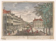 View of the Mauritshuis and Hofvijver in The Hague, 1742-1801. Creator: Anon
