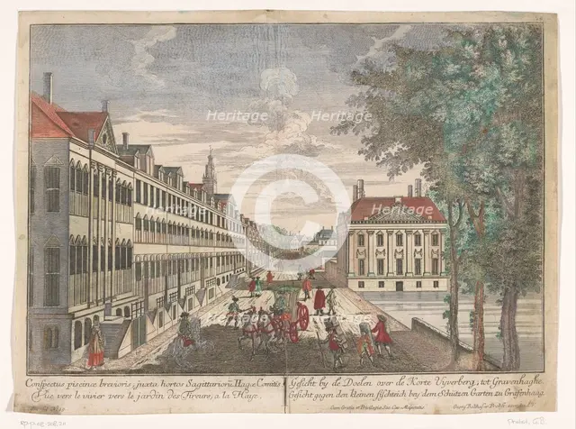 View of the Mauritshuis and Hofvijver in The Hague, 1742-1801. Creator: Anon.