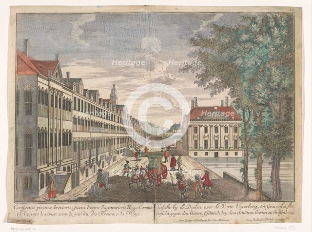 View of the Mauritshuis and Hofvijver in The Hague, 1742-1801. Creator: Anon.