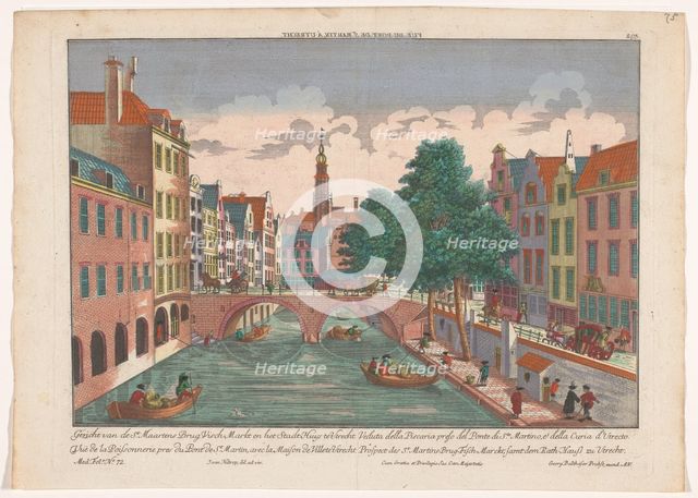 View of the Maartensbrug on the Oudegracht in Utrecht, 1742-1801. Creator: Anon.