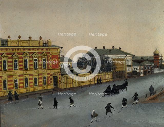 View of the Magistratskaia Street During Mud, 1880-1897. Creator: Pavel Mikhailovich Kosharov.