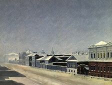 View of the Magistratskaia Street in the Night, 1880-1897. Creator: Pavel Mikhailovich Kosharov