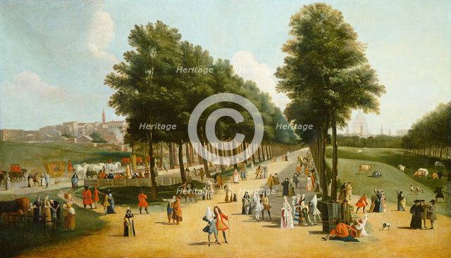 View of the Mall in Saint James's Park, after 1709-1710. Creator: Anon.