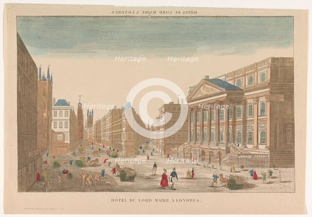 View of the Mansion House in London, 1700-1799. Creator: Unknown.