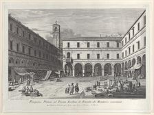 View of the market square near the church of San Giacomo, 1763., 1763. Creator: Giovanni Battista Brostoloni