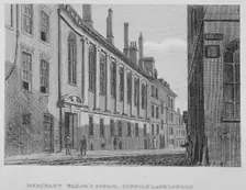 View of the Merchant Taylors School in Suffolk Lane, City of London, 1827. Artist: John Chessell Buckler