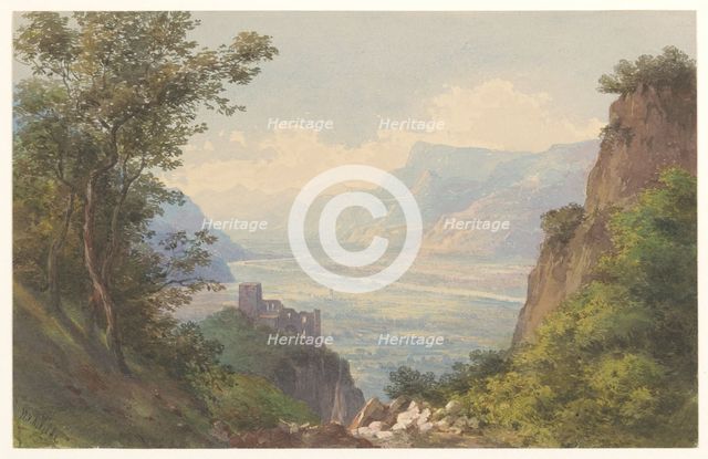 View of the Meran valley in Tyrol, 1828-1892.  Creator: Charles William Meredith van de Velde.