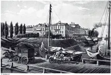 View of the Mitau Castle, c. 1850. Artist: Stavenhagen, Wilhelm Siegfried (1814-1881)