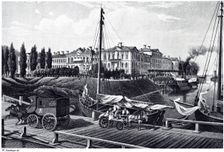 View of the Mitau Castle, c. 1850. Artist: Stavenhagen, Wilhelm Siegfried (1814-1881)