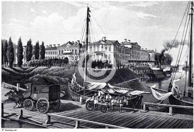 View of the Mitau Castle, c. 1850. Artist: Stavenhagen, Wilhelm Siegfried (1814-1881)