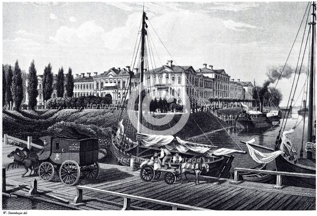 View of the Mitau Castle, c. 1850. Artist: Stavenhagen, Wilhelm Siegfried (1814-1881)