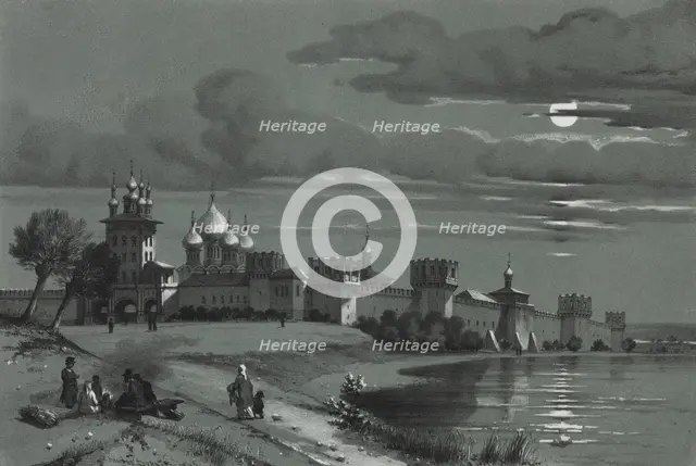 View of the Novodevichy Convent in Moscow, 1848.