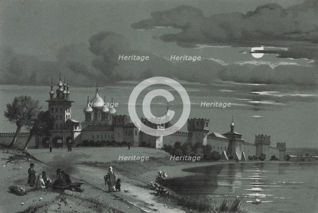 View of the Novodevichy Convent in Moscow, 1848.