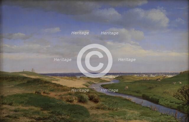 View of the North Coast of Zealand at Dronningmolle, 1844. Creator: Peter Christian Thamsen Skovgaard.