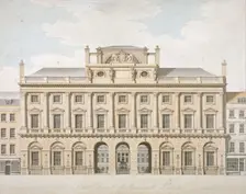 View of the north front of Somerset House in the Strand, Westminster, London, 1798. Artist: John Pass