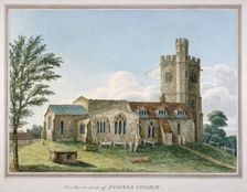 View of the north side of the church of St Mary, Staines, Surrey, c1800. Artist: Anon