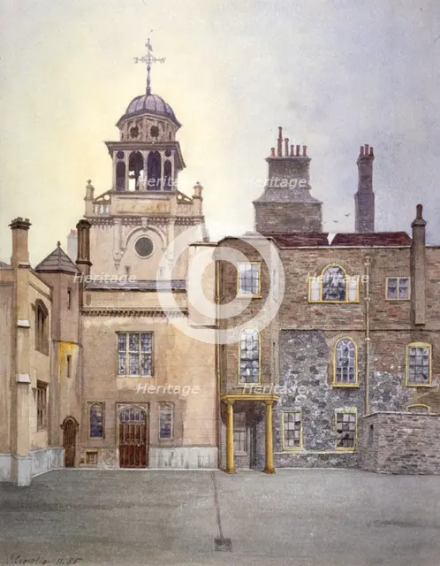 View of the north side of Chapel Tower, Charterhouse, London, 1885.     Artist: John Crowther