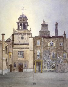 View of the north side of Chapel Tower, Charterhouse, London, 1885. Artist: John Crowther