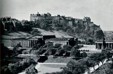 View of the National Gallery of Scotland and Edinburgh Castle c1945