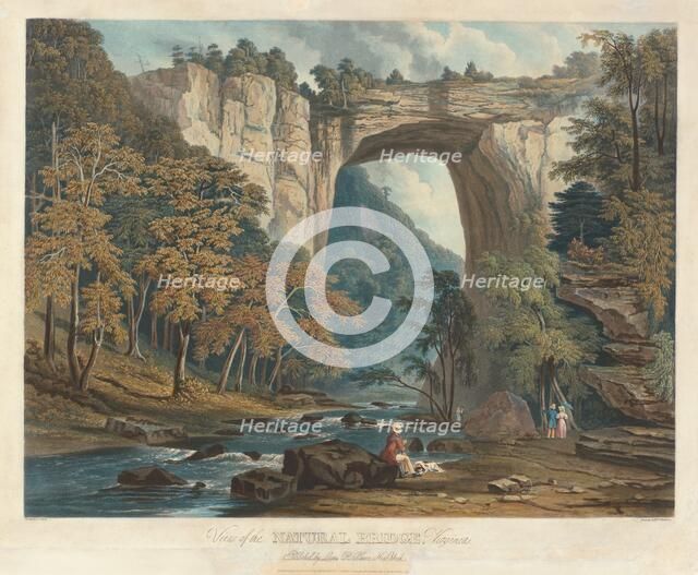 View of the Natural Bridge, 1835. Creator: William James Bennett.