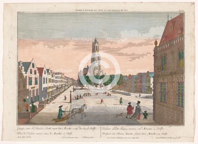 View of the New Church in Delft, 1742-1801. Creators: Georg Balthasar Probst, Balthasar Friedrich Leizelt.