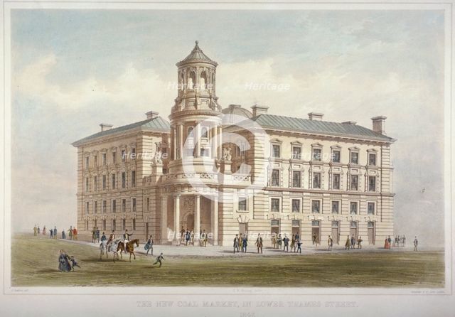 View of the New Coal Exchange in Lower Thames Street, City of London, 1849. Artist: Anon