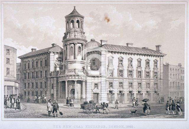 View of the New Coal Exchange in Lower Thames Street, City of London, 1849. Artist: Anon
