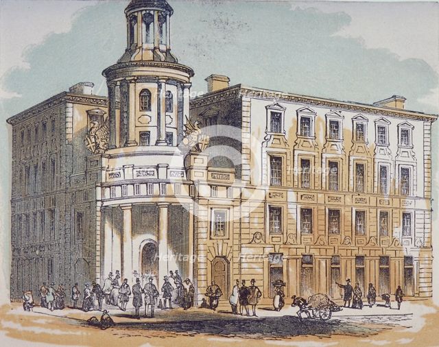 View of the New Coal Exchange in Lower Thames Street, City of London, 1849. Artist: Anon