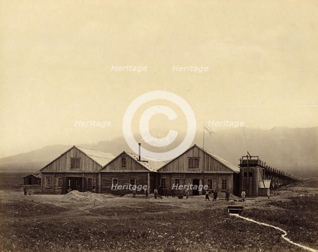 View of the New Silver and Lead Ore Enrichment Plant on the Byrka River, Amachinsk Ore Range, 1891. Creator: Aleksei Kuznetsov.