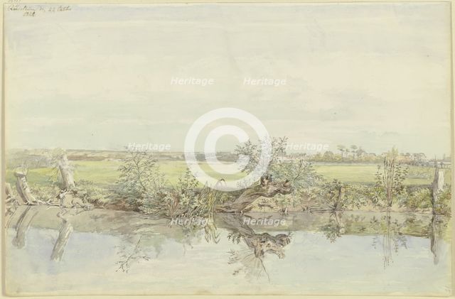 View of the Nied River near Rödelheim, 1830. Creator: Carl Morgenstern.